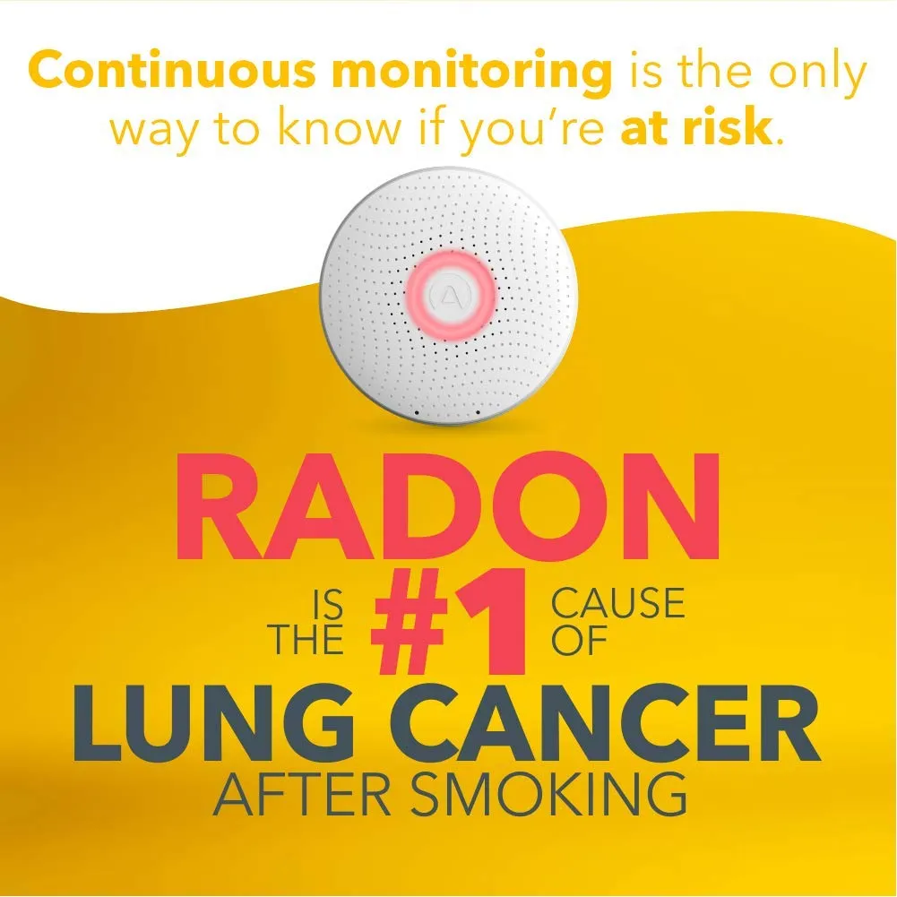 Airthings Wave 2nd Generation Smart Radon Gas Detector, Free App & Dashboard, Humidity and Temp, Accurate, No Lab Fees, Battery-operated, Bluetooth, Works With Google Assistant, Amazon Alexa 2950