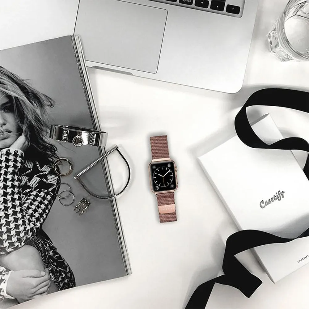 CASETIFY Apple Watch Band Stainless Steel for All Series 38-41mm Aluminium Gold  (Apple Watch sold separately)