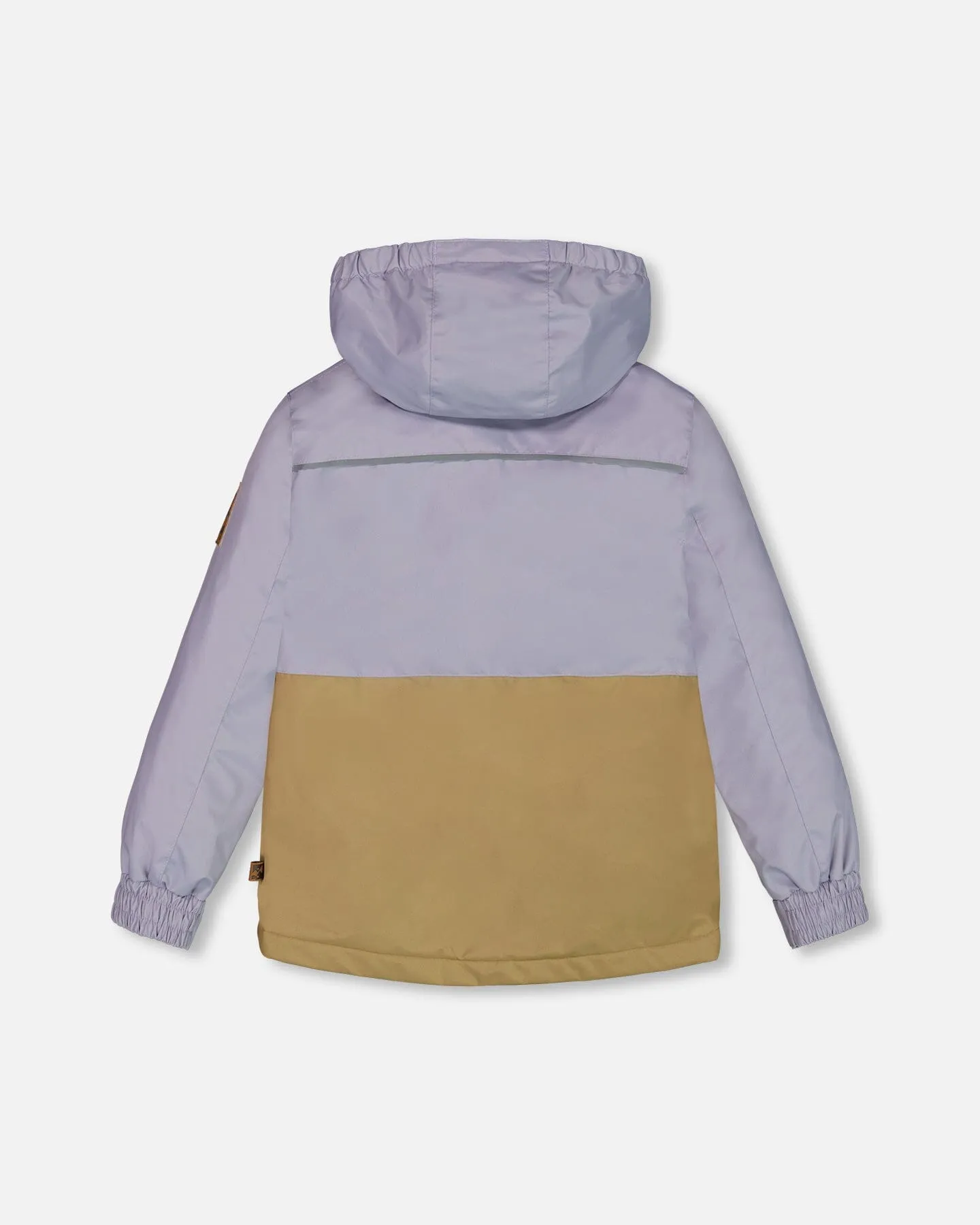 Colorblock Mid-Season Jacket Lilac And Taupe