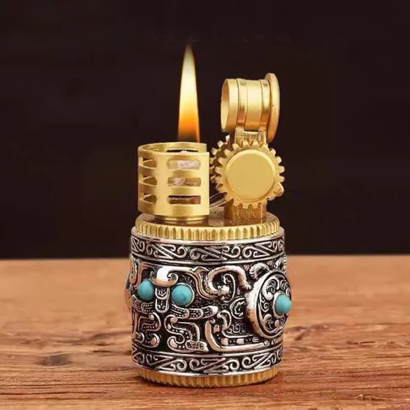 Creative Round Small Fat Refillable Kerosene Lighter