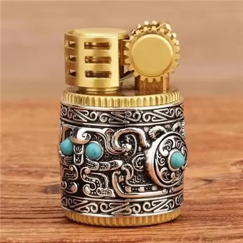 Creative Round Small Fat Refillable Kerosene Lighter