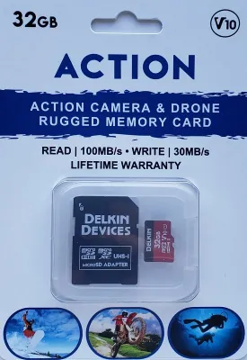 Delkin Devices Action Camera & Drone Rugged 32GB Memory Card