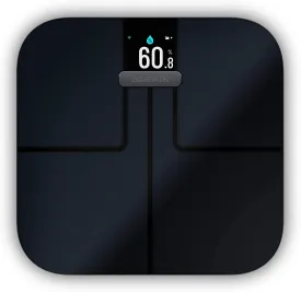 Garmin Index S2 Smart Scale with Wireless Connectivity, Measure Body Fat, Muscle, Bone Mass, Body Water % and More, Black (010-02294-02)