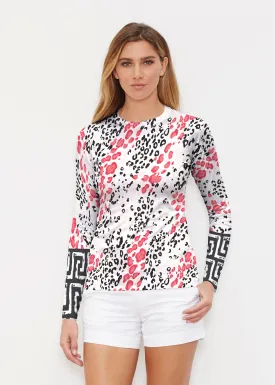 Greek Cat Pink (7903) ~ Long Sleeve Rash Guard