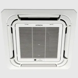 Hitachi RAG222HGDOQ 2 Ton 2 Star Cassette AC (Fixed Speed, R32 Refrigerant, Smart Connectivity, 21496 BTU/hr, White)