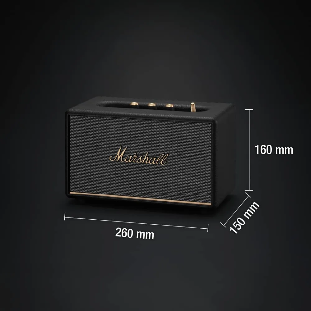 Marshall Stanmore III Bluetooth Speaker – Gen 3 with Wider Stereo Sound, Bluetooth 5.2 & Sustainable Design – Black