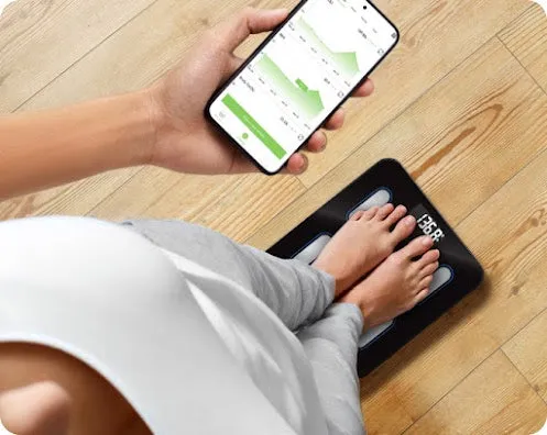 OnPoint Smart Body Composition Scale with Bluetooth, Accurate Weight Measurement, and Health Tracking Features