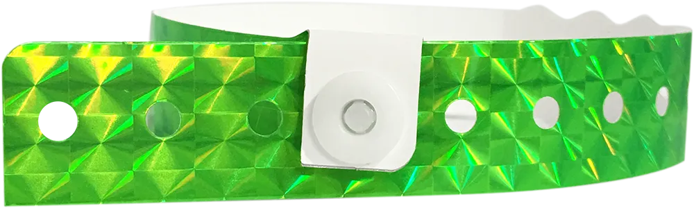 Plastic Techno 3/4" x 10", Straight Wave, Snapped Wristbands