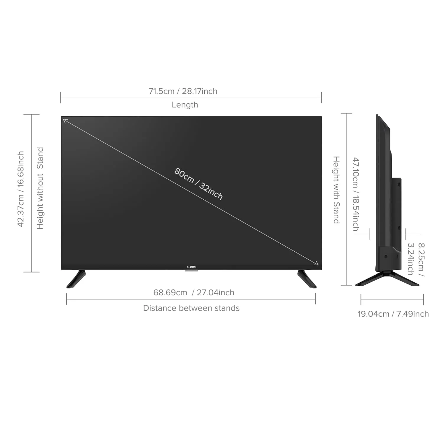 Xiaomi L32MA-AIN Smart TV A 80 cm (32) HD Ready Smart Google LED TV  (Black)